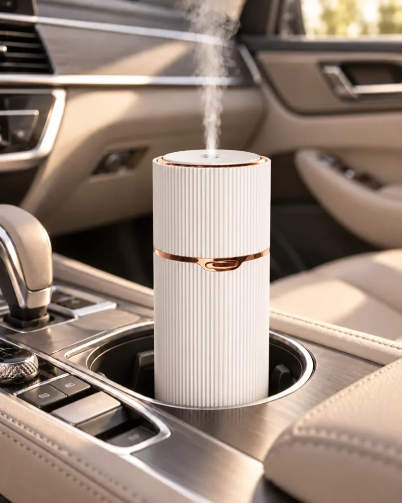 Dyfuzor do samochodu "Aroma Cup" na USB, w samochodzie - biały