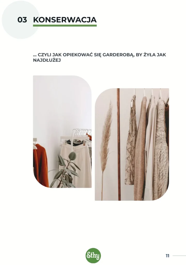 EKO Szafa – strona e-booka o dbaniu o garderobę