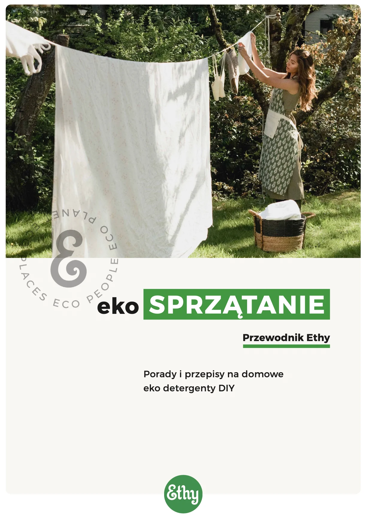 Okładka e-booka „eko SPRZĄTANIE” – przewodnik Ethy o domowych eko detergentach DIY