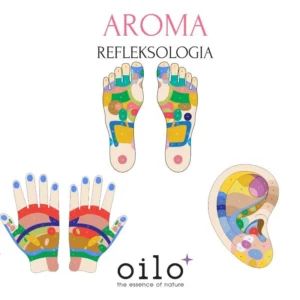 Plansza Aroma Refleksologia – strefy refleksologiczne stóp, dłoni i ucha