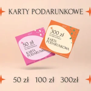 Karty podarunkowe Oilo o wartości 50, 100 i 300 zł – grafika