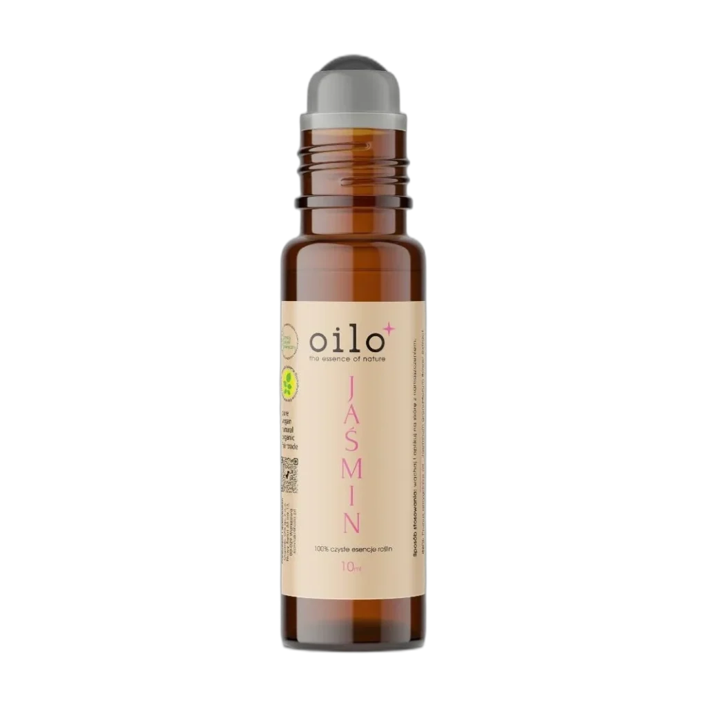 Roll-on Jaśminowy Oilo 10 ml – zdjęcie produktu na czarnym tle