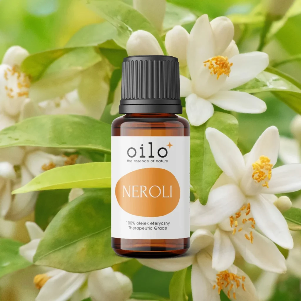 Olejek neroli Oilo wśród kwiatów pomarańczy
