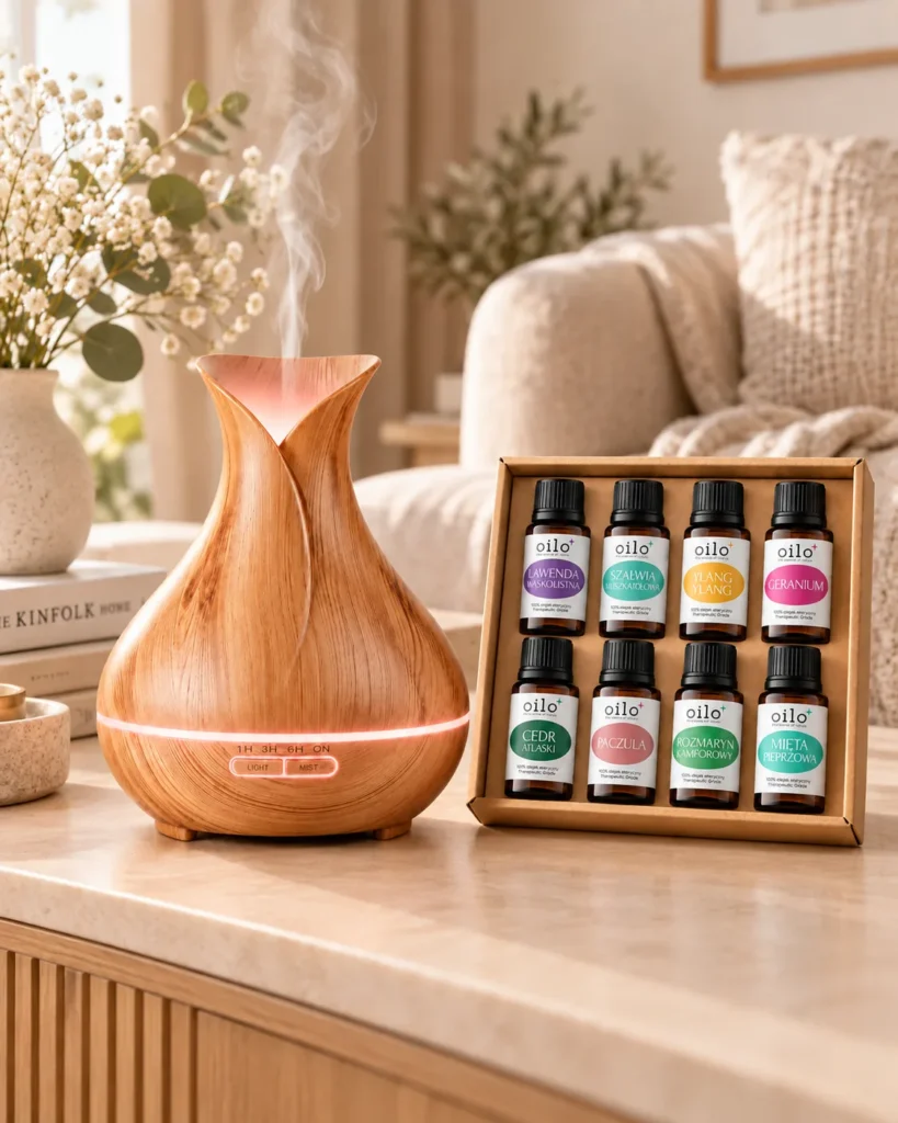 AROMA TULIPAN - cichy dyfuzor ultradźwiękowy do olejków eterycznych - dom