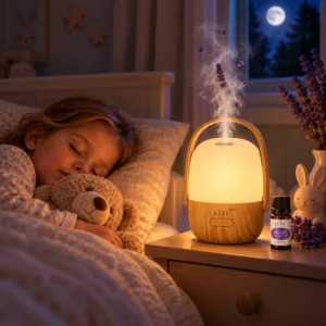 AROMA SWEET - przenośny dyfuzor ultradźwiękowy w pokoju dziecka, nocą