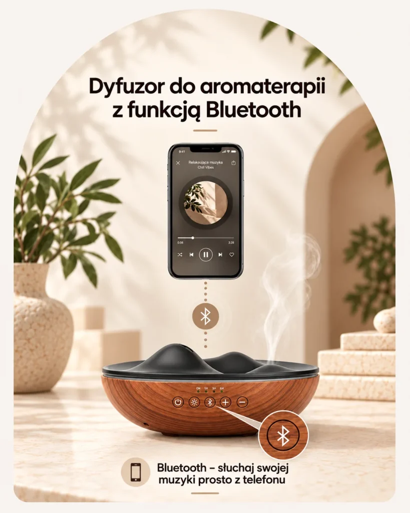Aromaterapia z muzyką - połączenie w dyfuzorze ultradźwiękowym