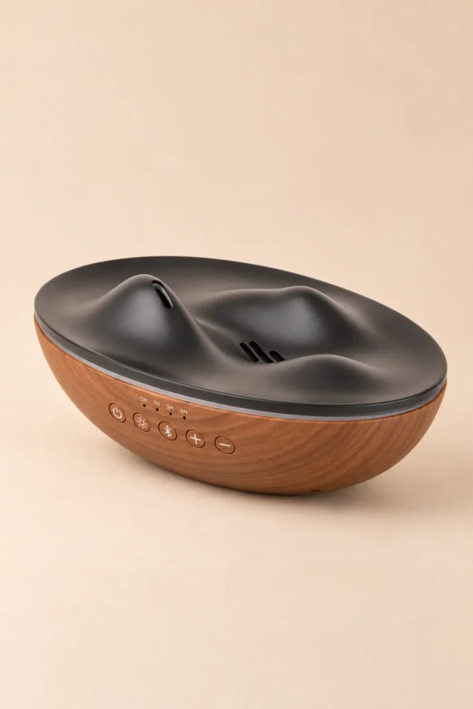 Aroma Relax - dyfuzor do olejków z muzyką - mockup, bok