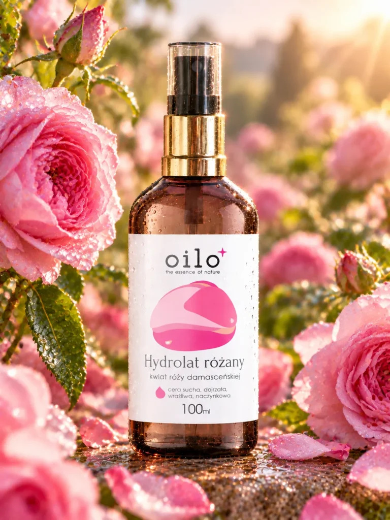 Hydrolat różany 100 ml wśród różowych róż