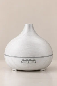 Dyfuzor ultradźwiękowy do aromaterapii AROMA SPA popielaty białe drewno - mockup