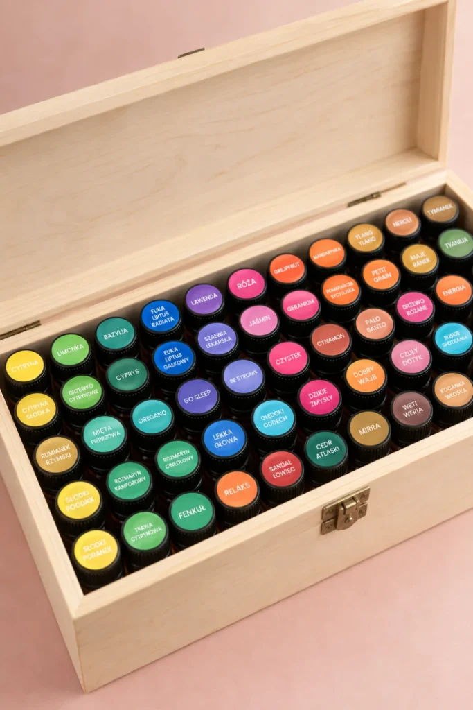 Olejki eteryczne Oilo w pudełku - AROMA BOX - eleganckie pudełko z drewna na olejki eteryczne