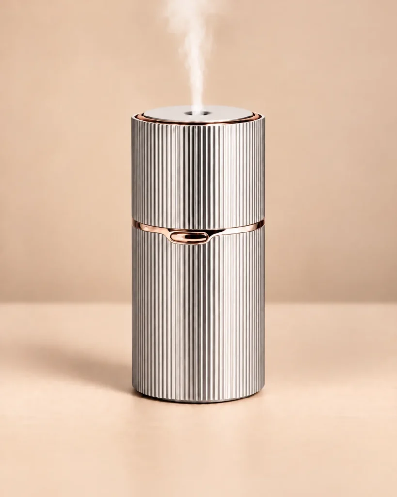 Dyfuzor samochodowy Aroma Cup na USB – kolor srebrny