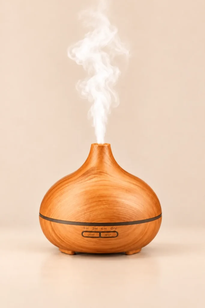 Dyfuzor ultradźwiękowy AROMA SPA mockup z dymem