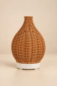 AROMA FOLK - rattanowy dyfuzor ultradźwiękowy - mockup brąz