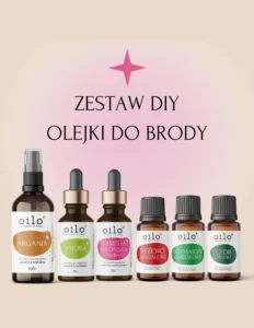 OLEJKI DO BRODY — zestaw DIY: argan 100 ml, jojoba, kamelia tsubaki oraz olejki drzewo sandałowe, rozmaryn kamforowy i cedr atlaski